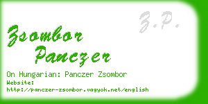 zsombor panczer business card